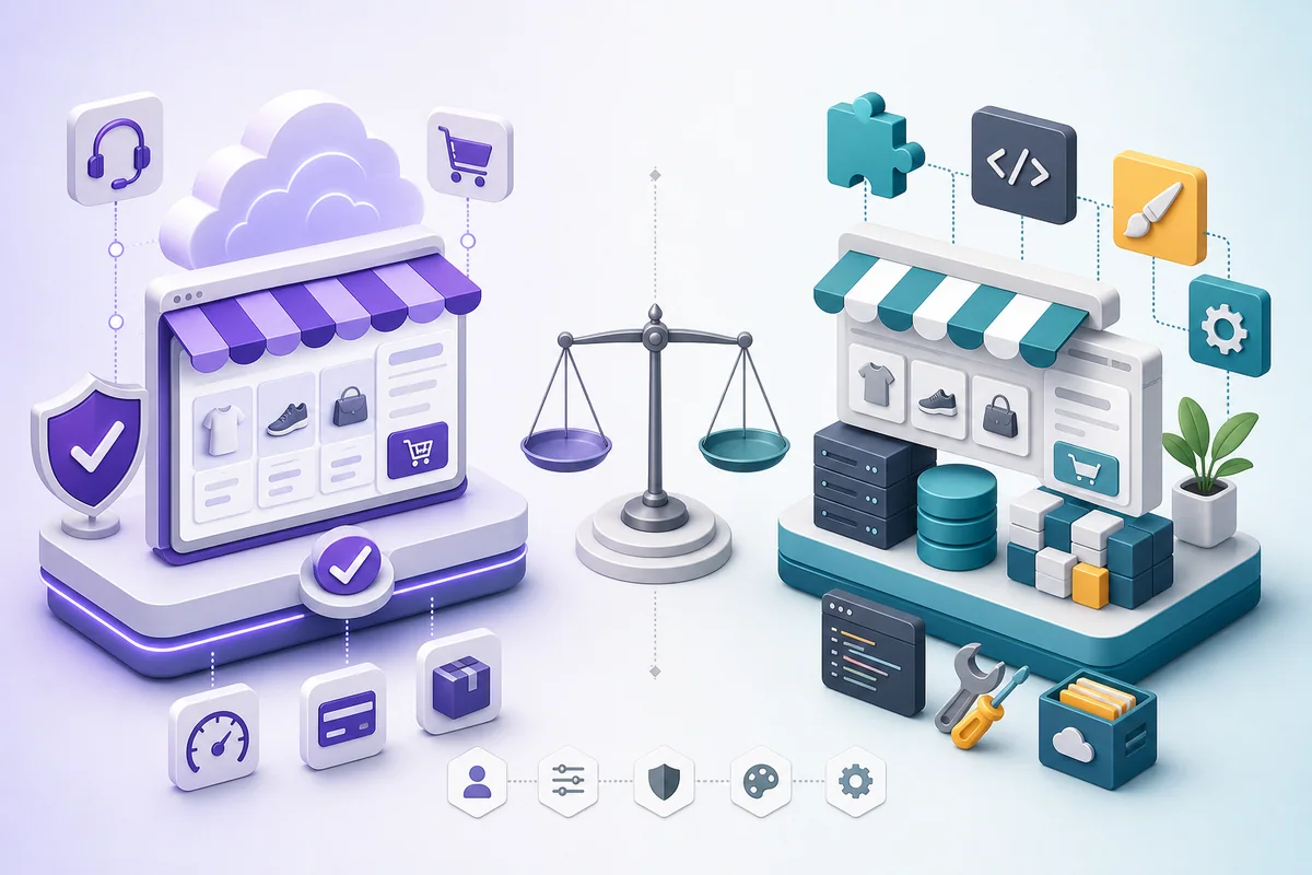 Shopify vs WooCommerce(2026):成本、SEO与维护对比